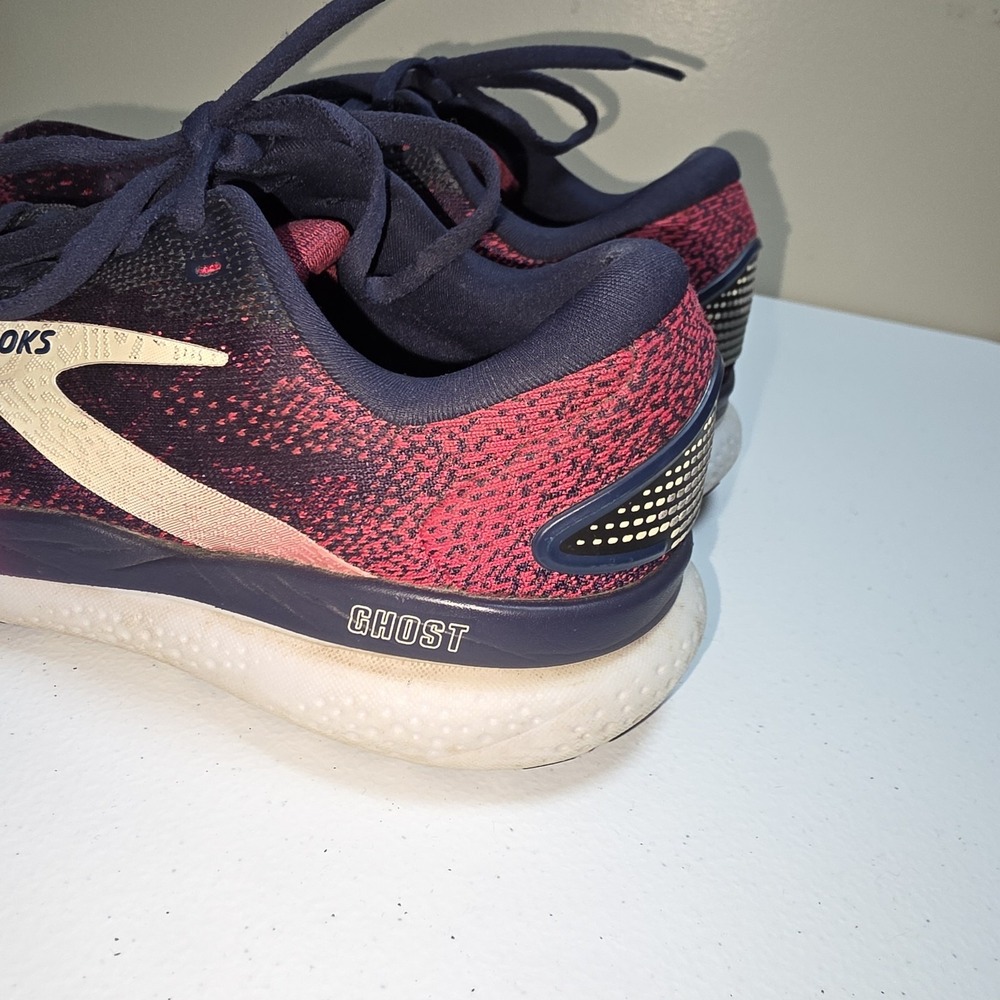 Brooks Ghost 16 Shoes Womens 7.5 Peacoat Raspberry Apricot Road Running‎ Neutral - Picture 4 of 10